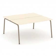 Estetica Рабочая станция 2 места ES.D.RS-2.4-VK Сатин/Металл Латте 1580*1500*750