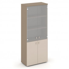 Estetica Шкаф высокий широкий ES.ST-1.2 Латте/Капучино/Сатин матовый 800*420*1977