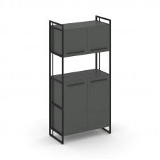 Rift Шкаф 4 ниши широкий RF.SS-42 Антрацит NEW/Металл Черный/Черный Ручки 798*396*1648