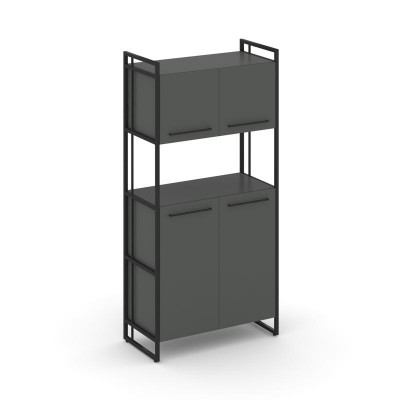 Rift Шкаф 4 ниши широкий RF.SS-42 Антрацит NEW/Металл Черный/Черный Ручки 798*396*1648