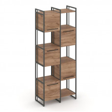 Rift Шкаф комбинированый RF.NS-003 Дуб Табак/Металл Антрацит/Черный Ручки 820*396*2010