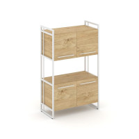 Rift Шкаф 3 ниши широкий RF.SS-33 Тиквуд Светлый/Металл Белый/Белый Ручки 798*396*1286