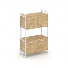 Rift Шкаф 3 ниши широкий RF.SS-33 Тиквуд Светлый/Металл Белый/Белый Ручки 798*396*1286