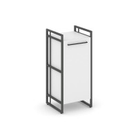 Rift Шкаф 2 ниши узкий RF.SU-21 (L) Белый Бриллиант/Металл Антрацит/Черный Ручки 420*396*924