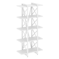 Loft Стеллаж на рег. опорах-5 полок VR.L-MST.O-5.4V Белый Бриллиант/Металл Белый 800*400*1650