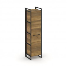 Rift Шкаф 4 ниши узкий RF.SU-41 (R) Сандал Янтарный/Металл Черный/Черный Ручки 420*396*1648