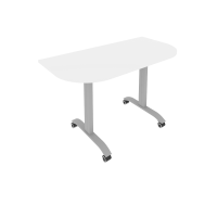 Mobile System Стол складной мобильный СМ-4.1 Белый/Металл Серый 1300*650*757