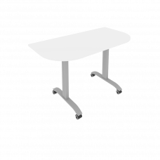 Mobile System Стол складной мобильный СМ-4.1 Белый/Металл Серый 1300*650*757