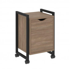 Loft Тумба на колесных опорах+фасад VR.L-T2.K Дуб Аризона/Металл Черный 500*460*767