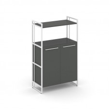 Rift Шкаф 3 ниши широкий RF.SS-32 Антрацит NEW/Металл Белый/Белый Ручки 798*396*1286