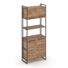 Rift Шкаф 5 ниш широкий RF.SS-53 Дуб Табак/Металл Антрацит/Черный Ручки 798*396*2010