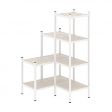 Loft Угловой внутренний стеллаж VR.L-36 Денвер Светлый/Металл Белый 862*862*1458