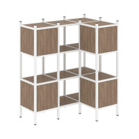 Loft Угловой внутренний стеллаж VR.L-29 Дуб Аризона/Металл Белый 1278*862*1458