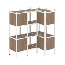 Loft Угловой внутренний стеллаж VR.L-29 Дуб Аризона/Металл Белый 1278*862*1458