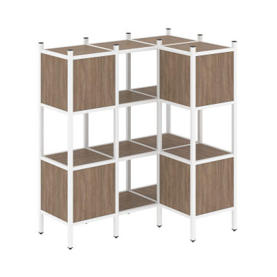 Loft Угловой внутренний стеллаж VR.L-29 Дуб Аризона/Металл Белый 1278*862*1458