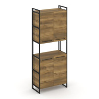 Rift Шкаф 5 ниш широкий RF.SS-52 Сандал Янтарный/Металл Черный/Черный Ручки 798*396*2010