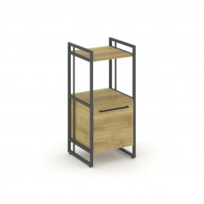 Rift Шкаф 2 ниши узкий RF.SU-22 (R) Дуб Винченцо/Металл Антрацит/Черный Ручки 420*396*924