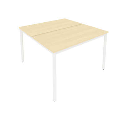 Slim Рабочая станция на металлокаркасе С.СП-4.2 Клен/Металл Белый 1180*1235*750