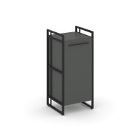 Rift Шкаф 2 ниши узкий RF.SU-21 (L) Антрацит NEW/Металл Черный/Черный Ручки 420*396*924