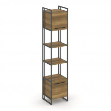 Rift Шкаф 5 ниш узкий RF.SU-54 (U) Сандал Янтарный/Металл Антрацит/Черный Ручки 420*396*2010