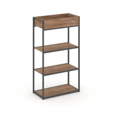 Rift Стеллаж металлический высокий приставной RF.STM-002 Дуб Табак/Металл Антрацит 696*350*1250