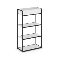 Rift Стеллаж металлический высокий приставной RF.STM-002 Белый Бриллиант/Металл Черный 696*350*1250