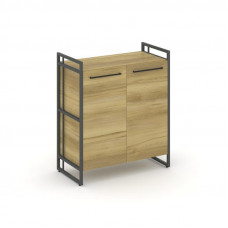 Rift Шкаф 2 ниши широкий RF.SS-21 Дуб Винченцо/Металл Антрацит/Черный Ручки 798*396*924