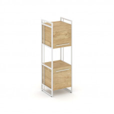 Rift Шкаф 3 ниши узкий RF.SU-33 (U) Тиквуд Светлый/Металл Белый/Белый Ручки 420*396*1286