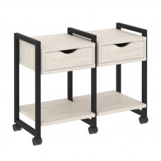 Loft Тумба на колесных опорах VR.L-TN-1.K Денвер Светлый/Металл Черный 970*460*767