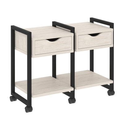 Loft Тумба на колесных опорах VR.L-TN-1.K Денвер Светлый/Металл Черный 970*460*767