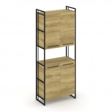 Rift Шкаф 5 ниш широкий RF.SS-52 Дуб Винченцо/Металл Черный/Черный Ручки 798*396*2010