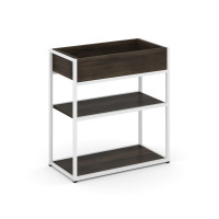 Rift Стеллаж металлический низкий приставной RF.STM-012 Дуб Мали/Металл Белый 696*350*750