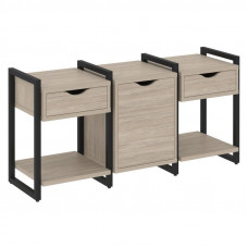 Loft Тумба на регулируемых опорах VR.L-TN-6.O Дуб Аттик/Металл Черный 1440*460*719