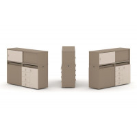 Estetica Набор №18. Тумба двойная+низкая надставка ES.NB.2N-18 Латте/Капучино 1500*410*1135