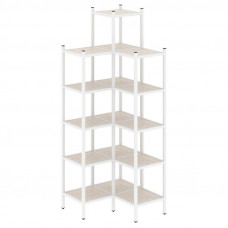 Loft Угловой внутренний стеллаж VR.L-46 Денвер Светлый/Металл Белый 862*862*2280