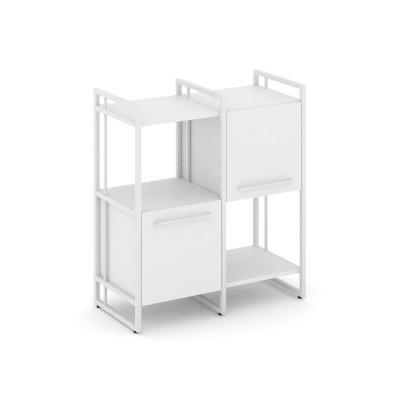 Rift Шкаф комбинированый RF.NS-005 Белый Бриллиант/Металл Белый/Белый Ручки 820*396*924