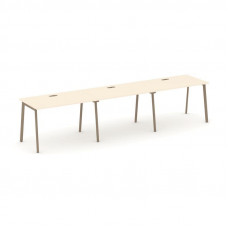 Estetica Рабочая станция 3 места ES.RS-3.2-LP Сатин/Металл Латте 3540*730*750