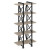 Стеллаж офисный на колесных опорах-5 полок Лофт VR.L-MST.K-5.4V 800*400*1704 Дуб Аттик/Металл Черный