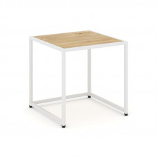 Loft Стол журнальный VR.L-SJK-50 Тиквуд Светлый/Металл Белый 500*500*500