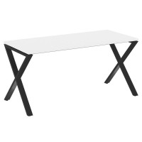 Loft Стол рабочий VR.L-SRX-4.7 Белый Бриллиант/Металл Черный 1580*720*750