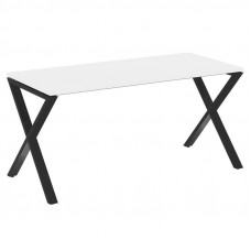 Loft Стол рабочий VR.L-SRX-4.7 Белый Бриллиант/Металл Черный 1580*720*750