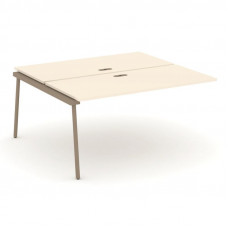 Estetica Двойной наборный элемент рабочей станциии ES.2.NRS-4-LP Сатин/Металл Латте 1580*1500*750