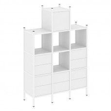 Loft Прямой стеллаж VR.L-18 Белый Бриллиант/Металл Белый 1278*446*1869