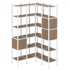 Loft Угловой внутренний стеллаж VR.L-34 Дуб Аризона/Металл Белый 1278*1278*2280