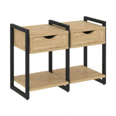 Loft Тумба на регулируемых опорах VR.L-TN-1.O Тиквуд Светлый/Металл Черный 970*460*719