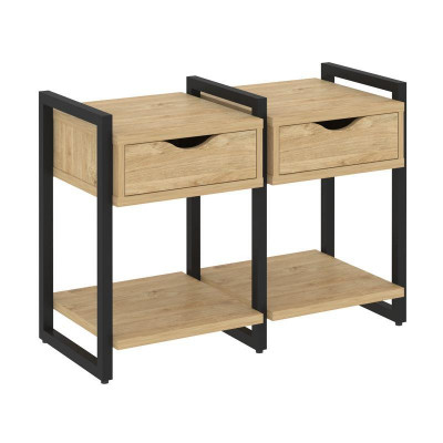 Loft Тумба на регулируемых опорах VR.L-TN-1.O Тиквуд Светлый/Металл Черный 970*460*719