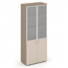Estetica Шкаф высокий широкий ES.ST-1.2R Латте/Капучино/Сатин матовый 800*420*1977