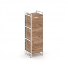 Rift Шкаф 3 ниши узкий RF.SU-31 (L) Дуб Табак/Металл Белый/Белый Ручки 420*396*1286