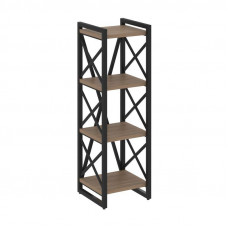 Loft Стеллаж на рег. опорах-4 полки VR.L-MST.O-4.4 Дуб Аризона/Металл Черный 400*400*1280