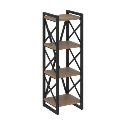 Loft Стеллаж на рег. опорах-4 полки VR.L-MST.O-4.4 Дуб Аризона/Металл Черный 400*400*1280